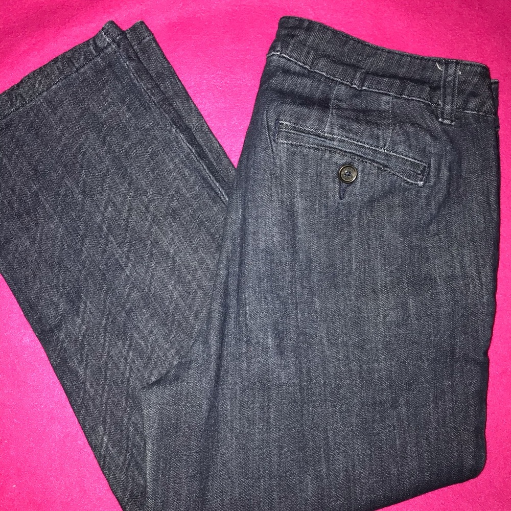 Dark Denim Cropped Capris